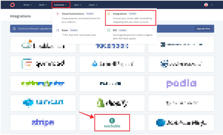 ConvertKit Integration with Teachable
