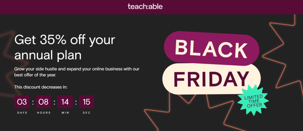 Teachable Black Friday Offer