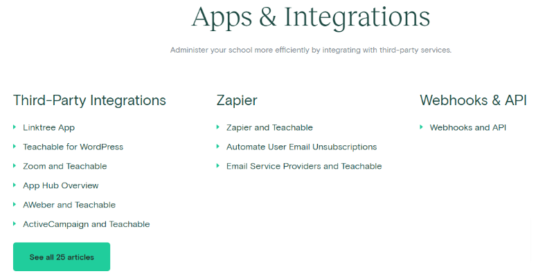 Teachable Integration and Tools