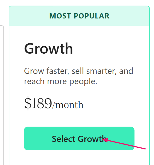 Click On Compare Plans And Select The Growth