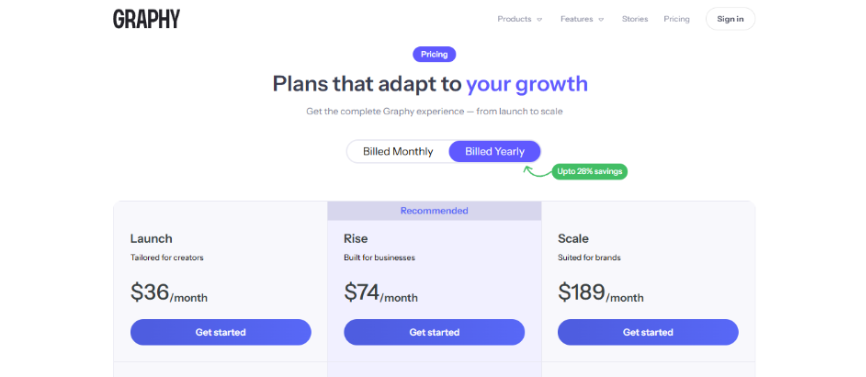 Graphy Platform Pricing Graphy Platform Pricing