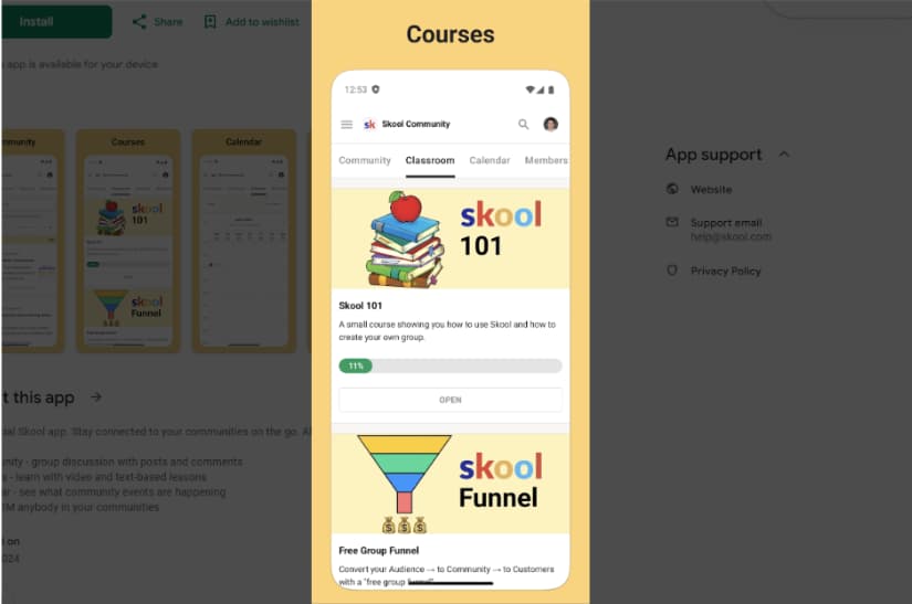 Skool - Access through Mobile App Skool - Access through Mobile App
