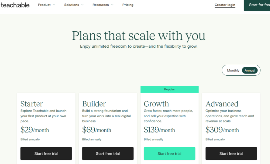 Teachable Platform Pricing Teachable Platform Pricing