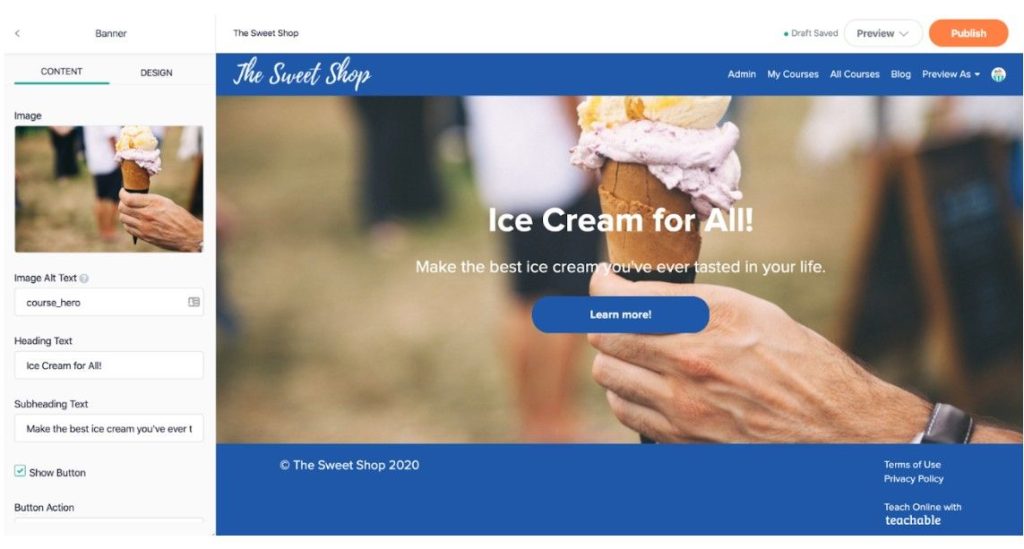 Design School Homepage & Sales Pages Design School Homepage & Sales Pages