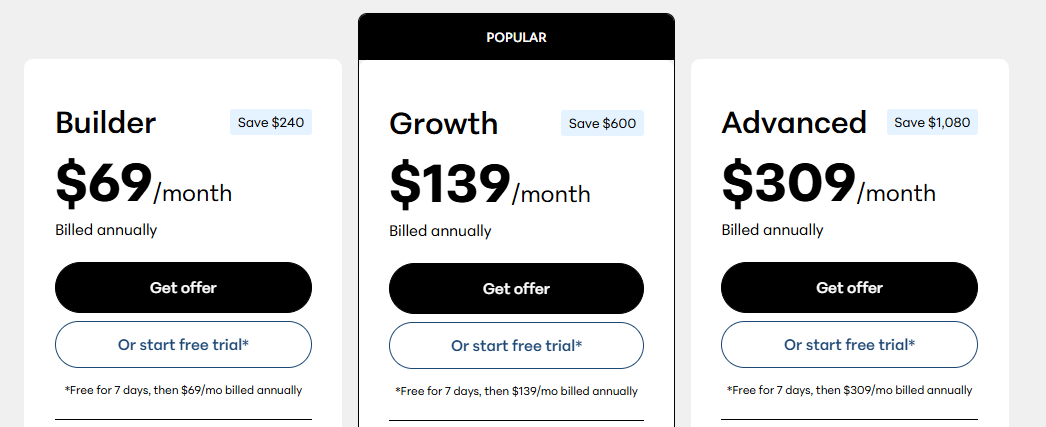 Teachable Pricing Page