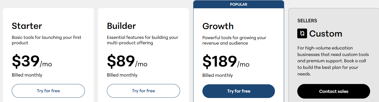 Teachable New Pricing Teachable Pricing Page
